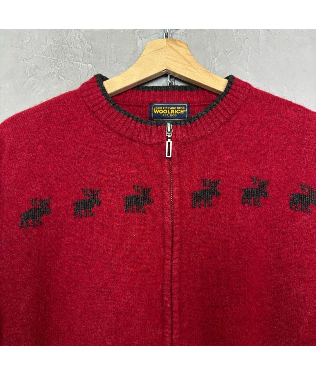 WOOLRICH Бордовый шерстяной джемпер / свитер, фото 4