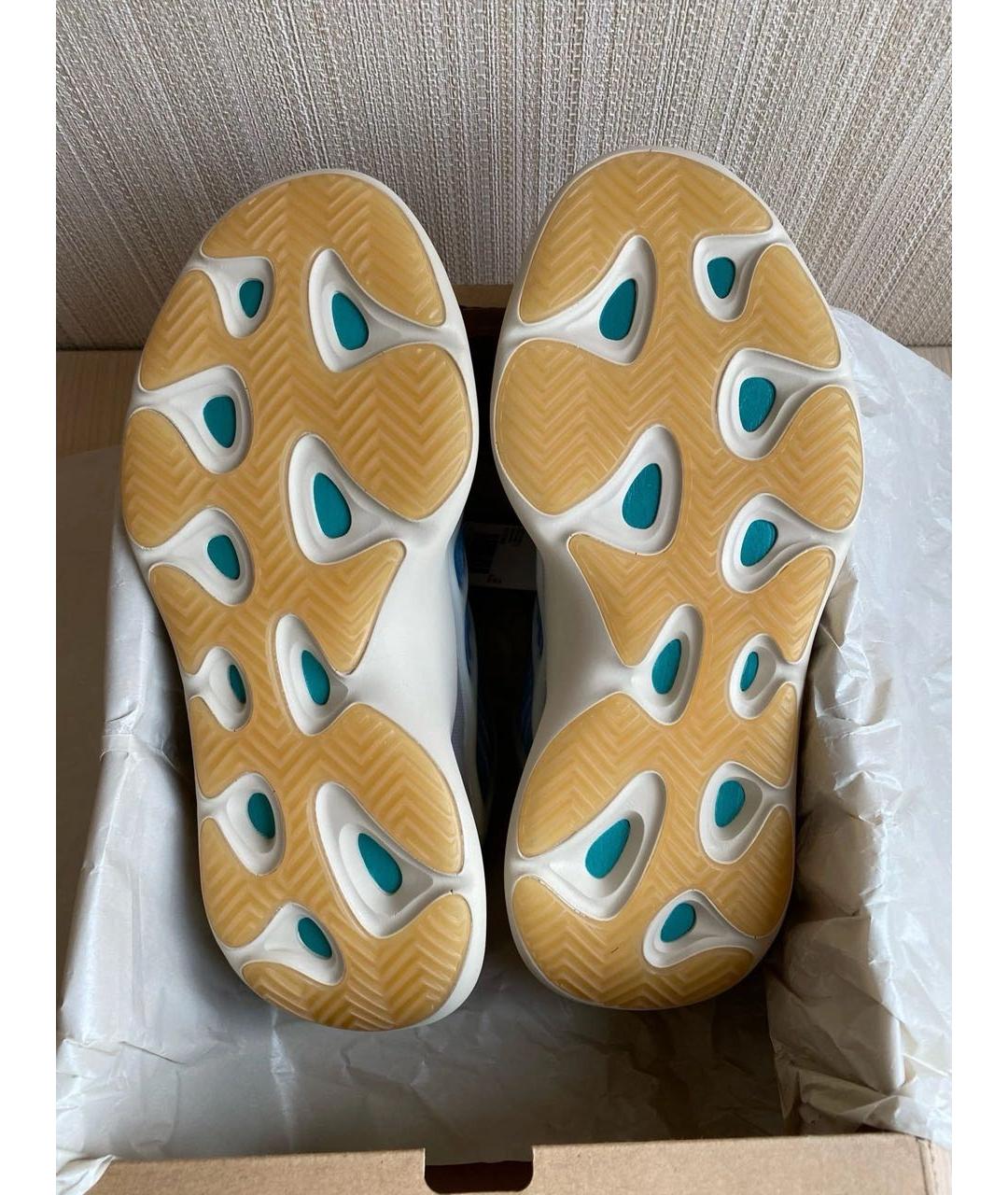 ADIDAS YEEZY Синие текстильные низкие кроссовки / кеды, фото 5