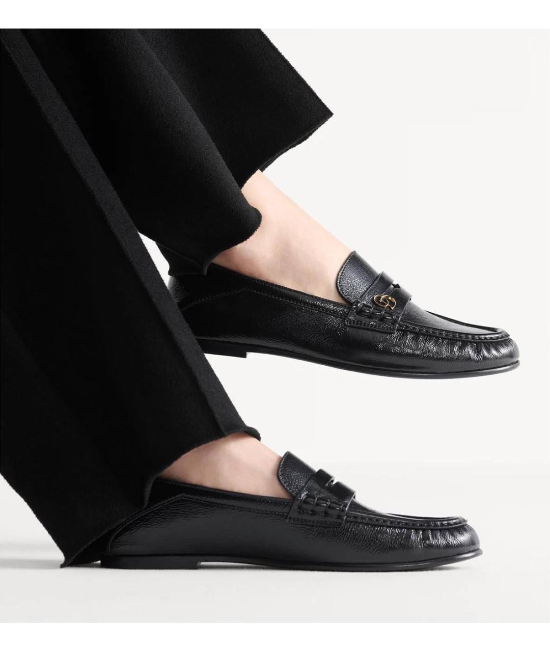 CHRISTIAN DIOR Черные кожаные лоферы, фото 5