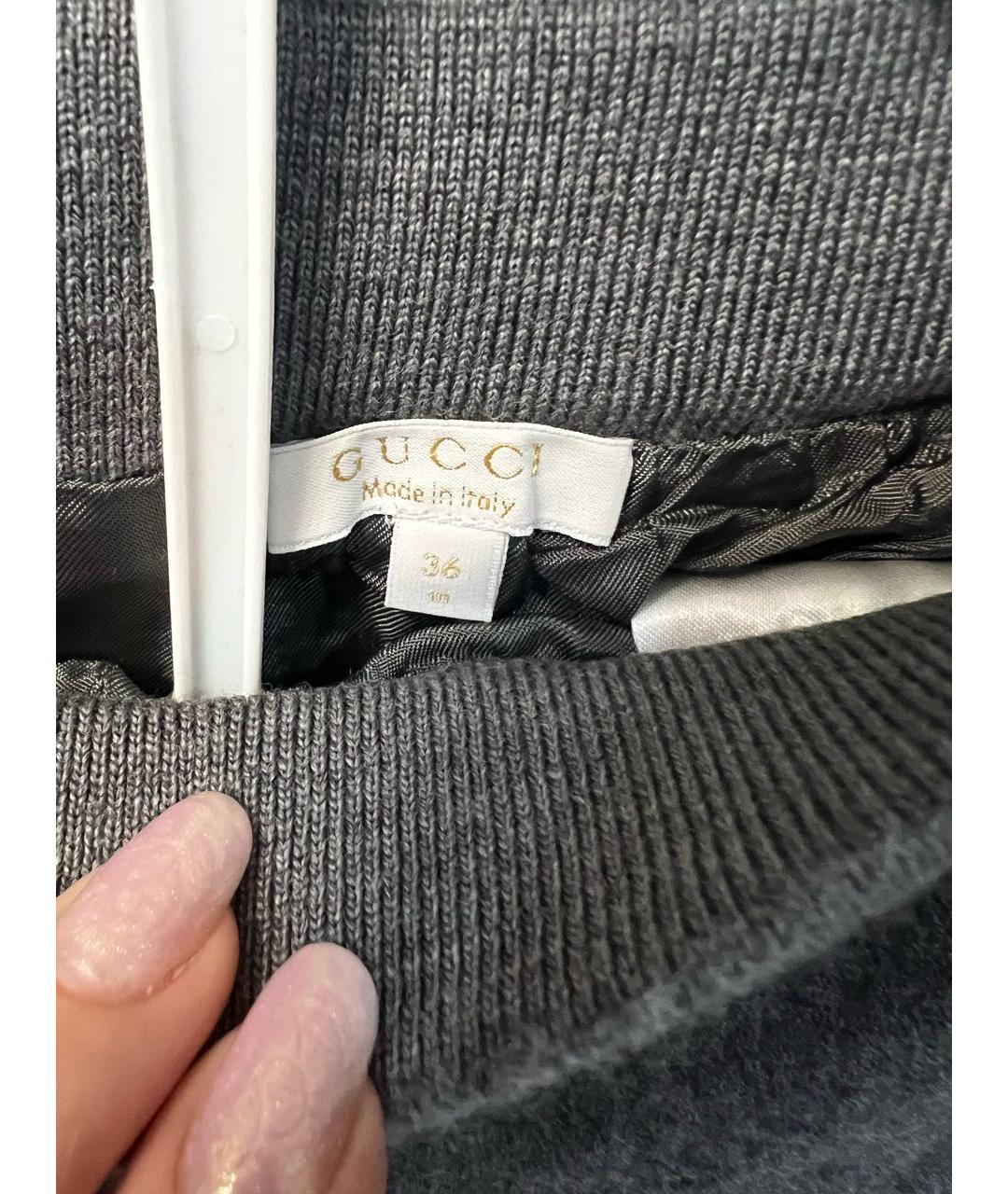 GUCCI Серые шерстяные брюки и шорты, фото 2