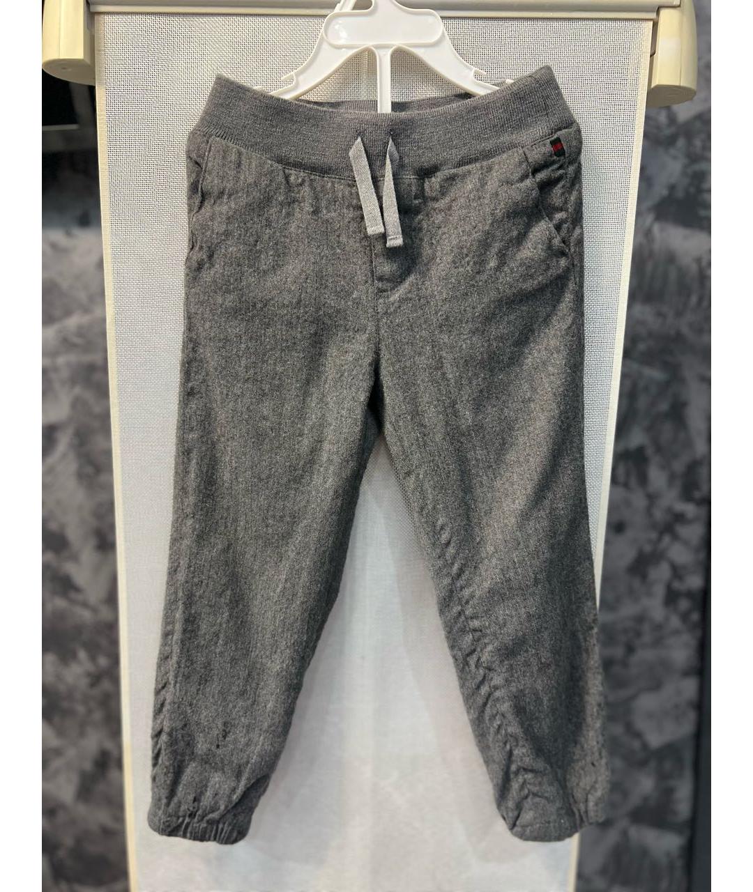 GUCCI Серые шерстяные брюки и шорты, фото 3