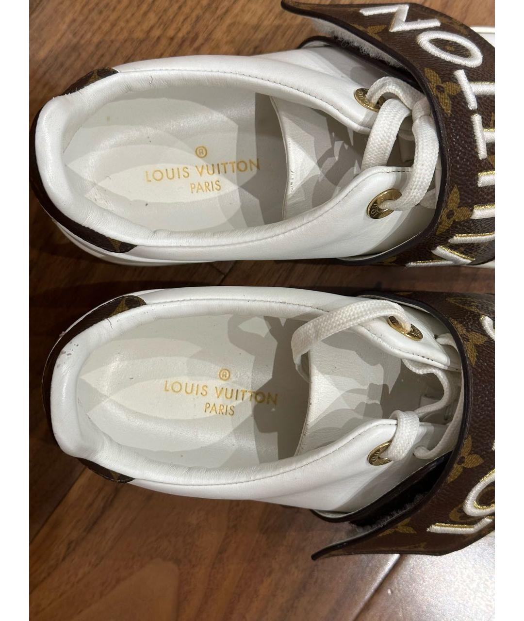 LOUIS VUITTON Белые кожаные кеды, фото 6