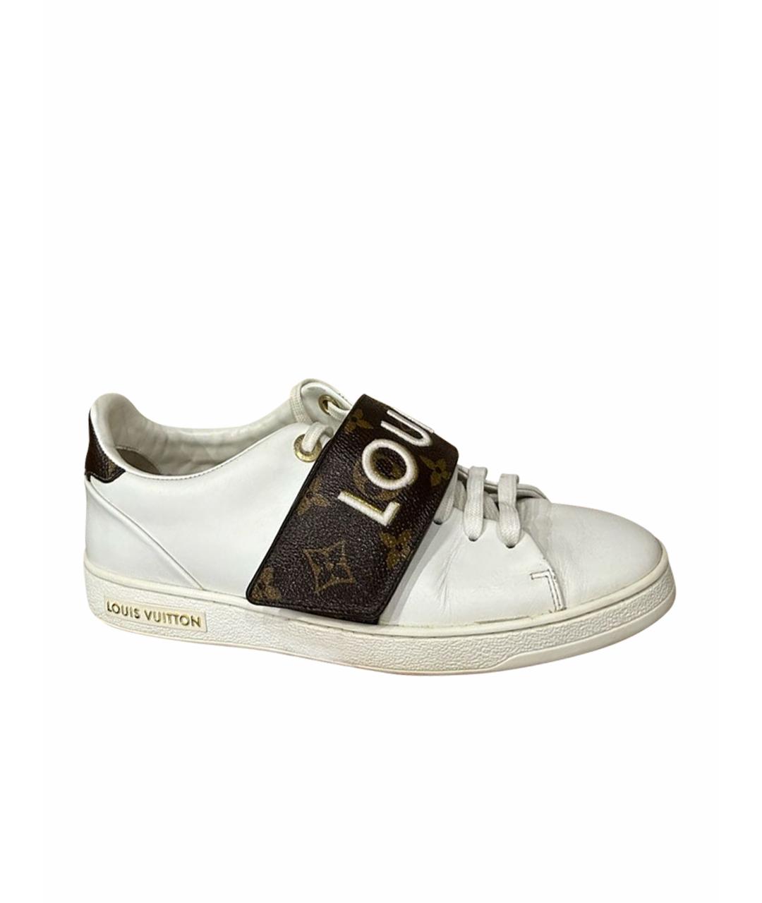 LOUIS VUITTON Белые кожаные кеды, фото 1