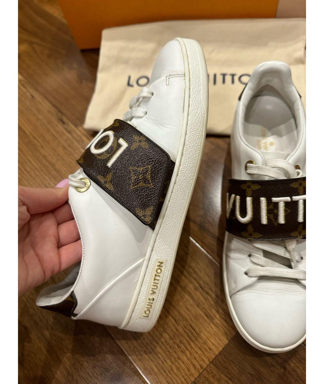 LOUIS VUITTON Белые кожаные кеды, фото 3