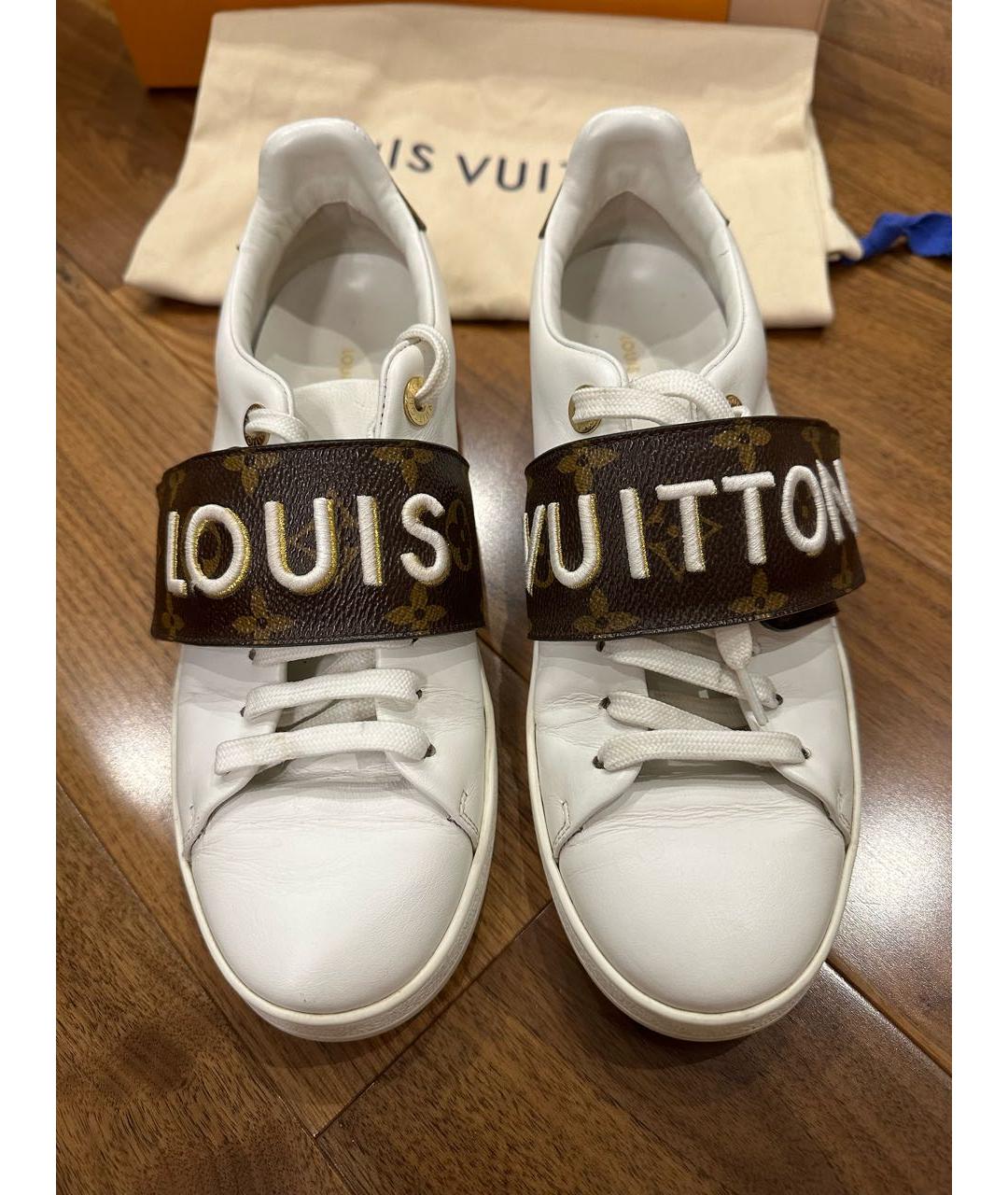 LOUIS VUITTON Белые кожаные кеды, фото 2