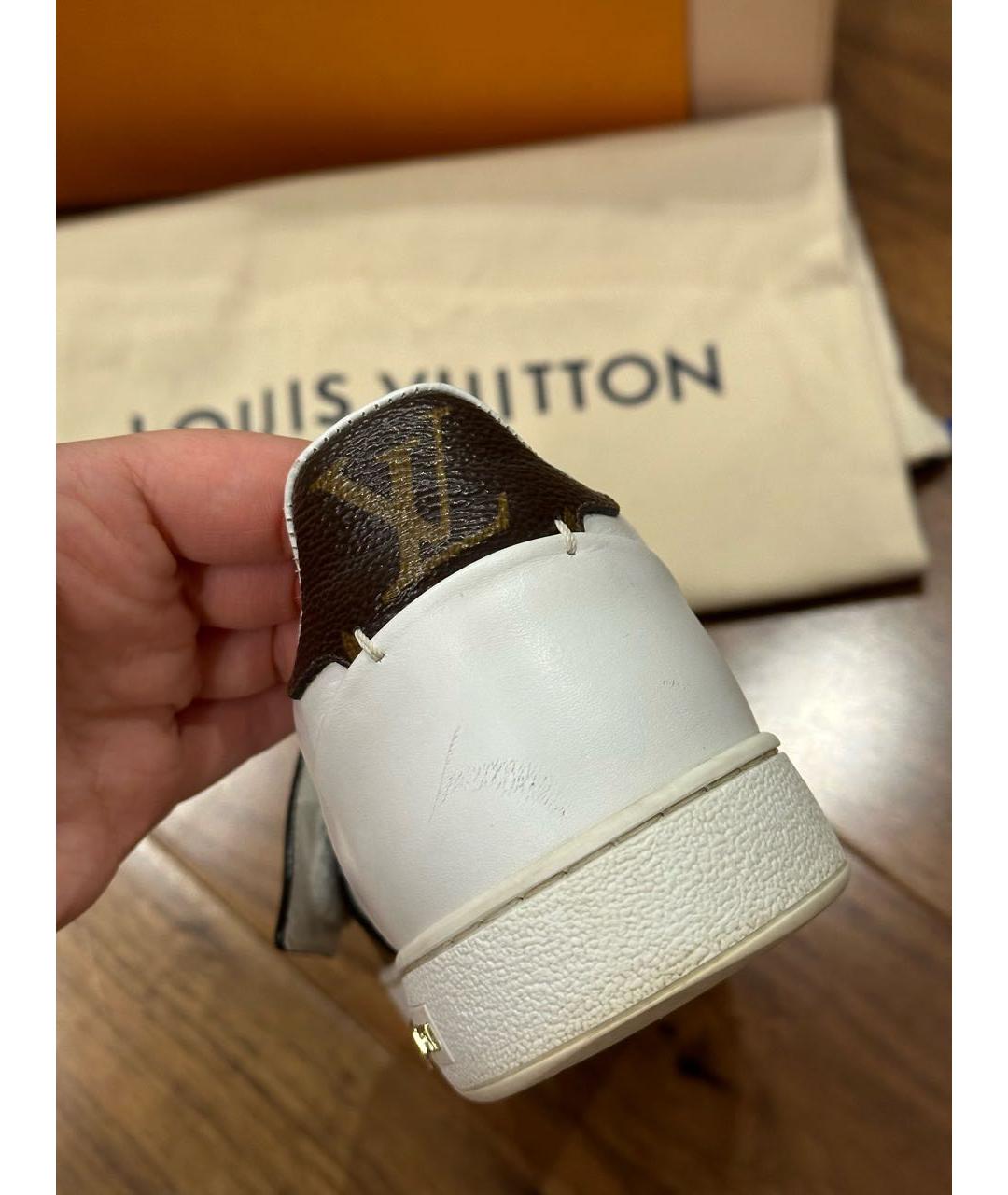 LOUIS VUITTON Белые кожаные кеды, фото 7