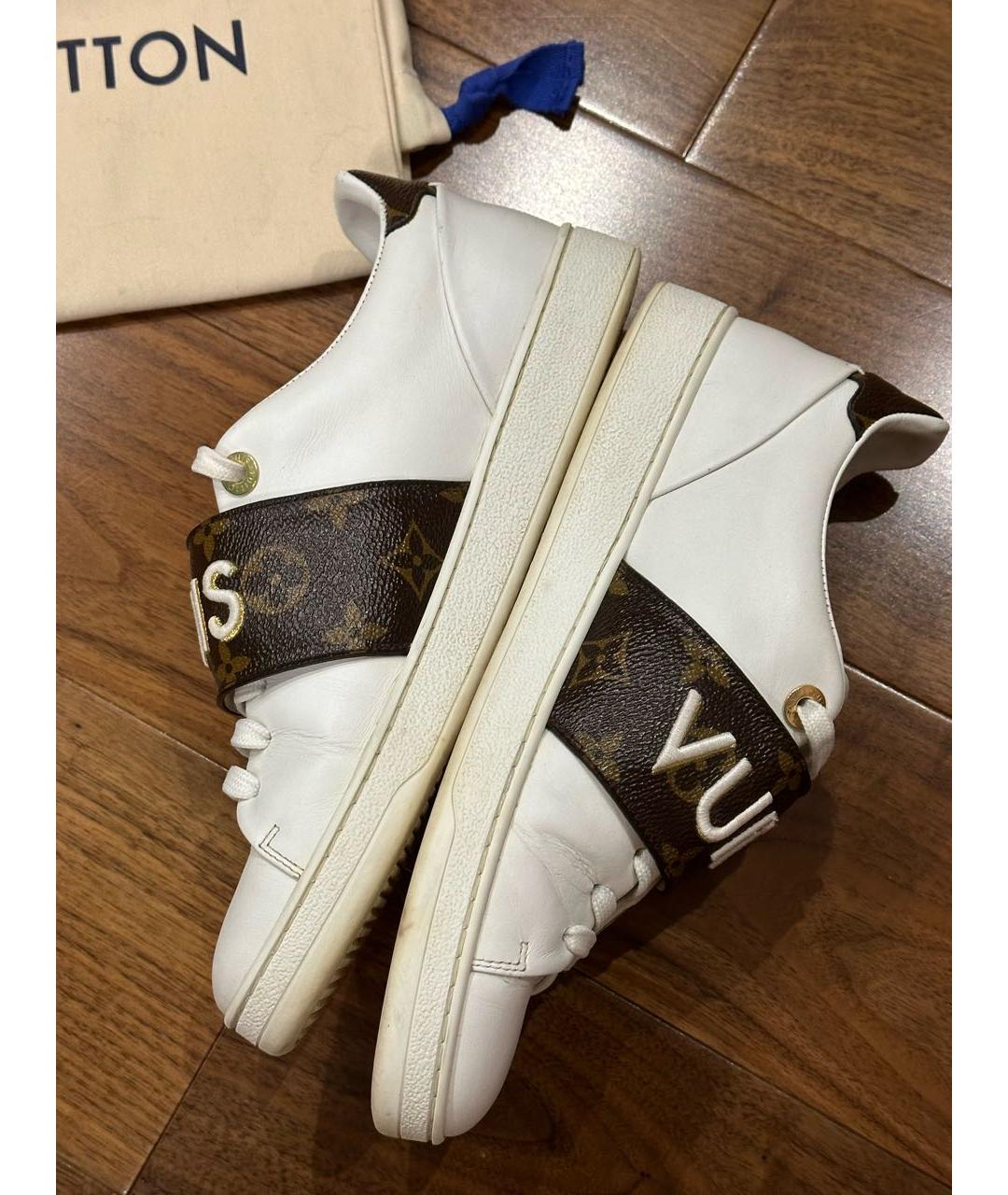 LOUIS VUITTON Белые кожаные кеды, фото 5