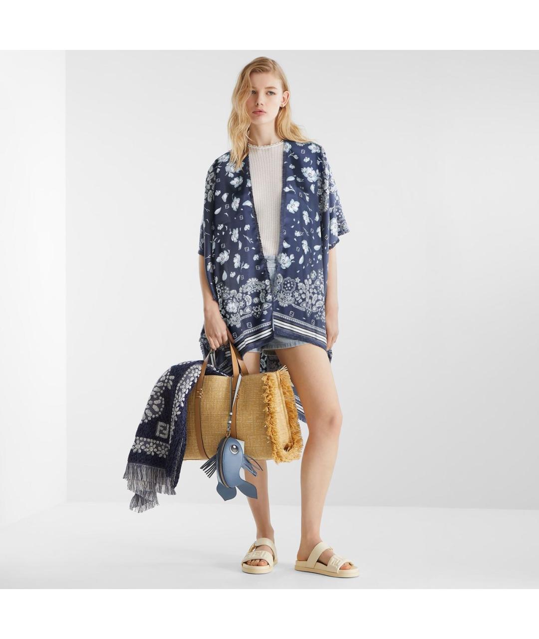 FENDI Белые кожаные шлепанцы, фото 2