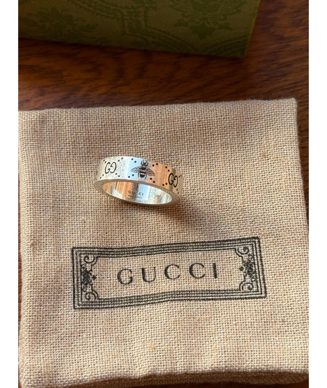 GUCCI Серебряное серебряное кольцо, фото 2