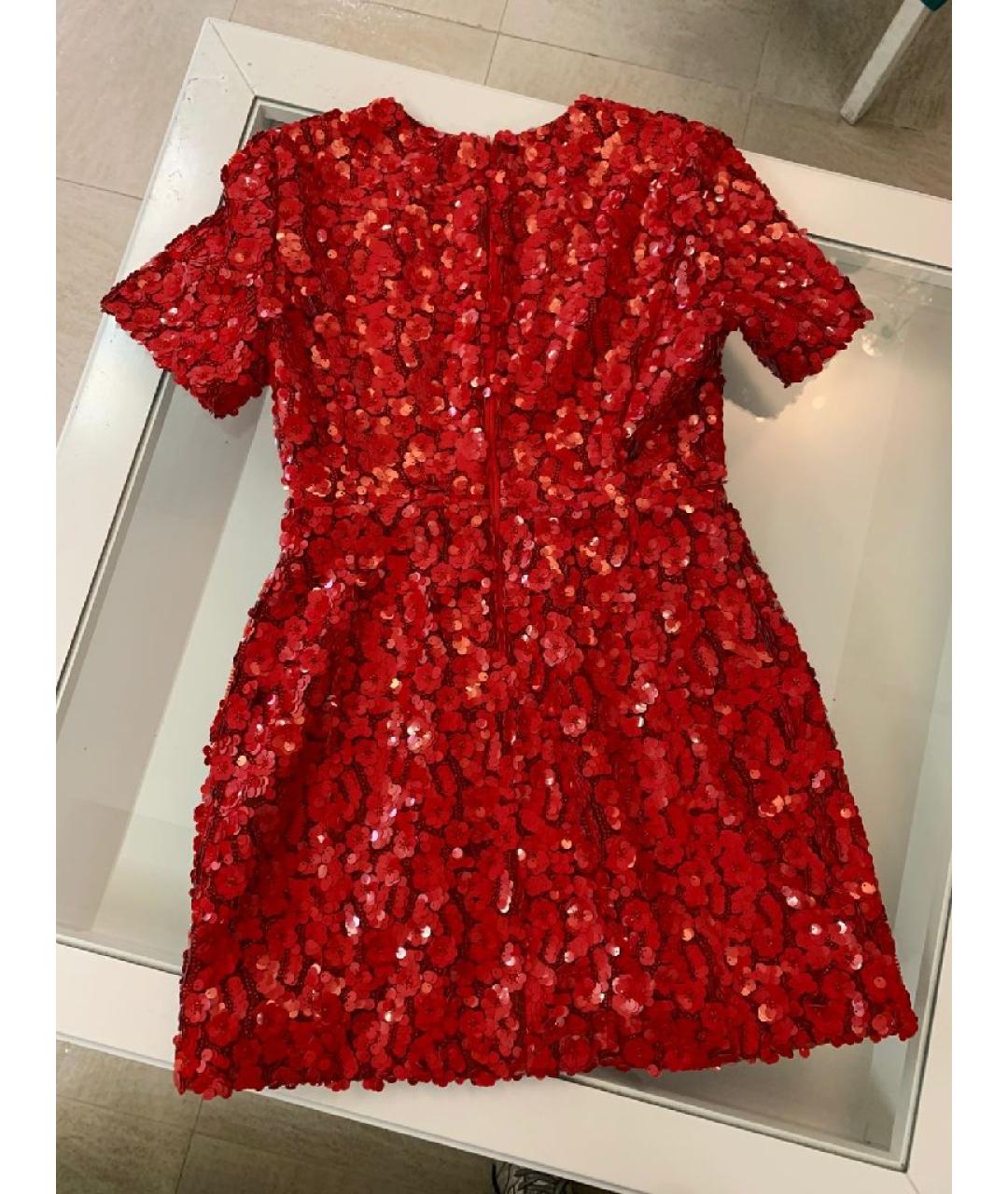 MAJE Красное полиэстеровое коктейльное платье, фото 3