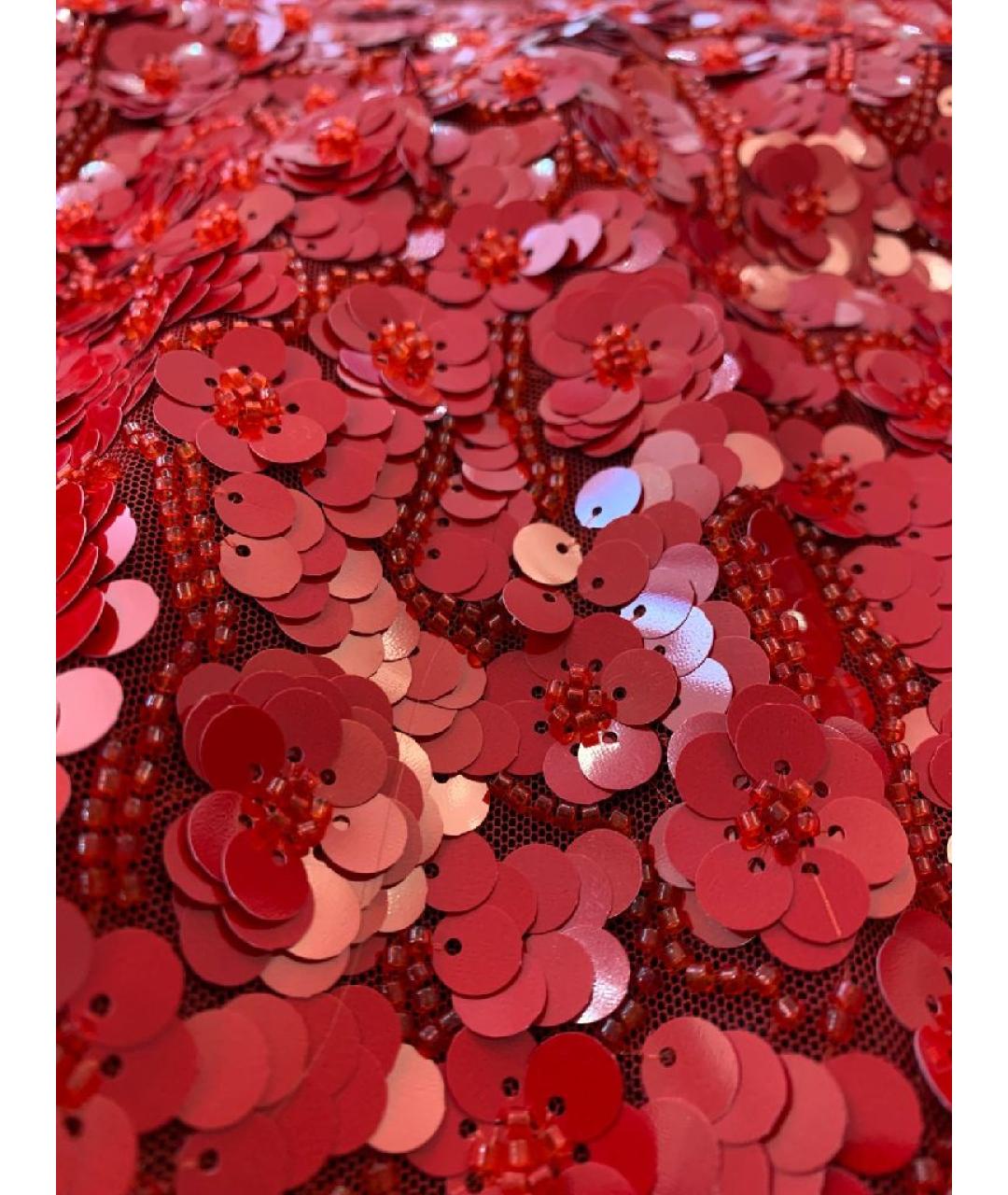 MAJE Красное полиэстеровое коктейльное платье, фото 5