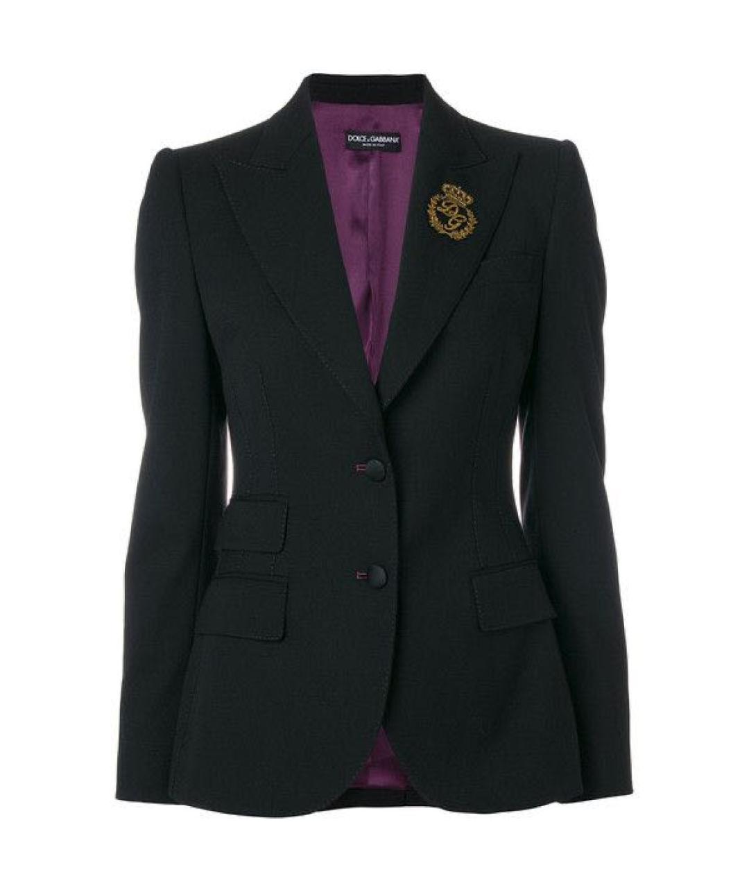 DOLCE&GABBANA Черный шерстяной жакет/пиджак, фото 8