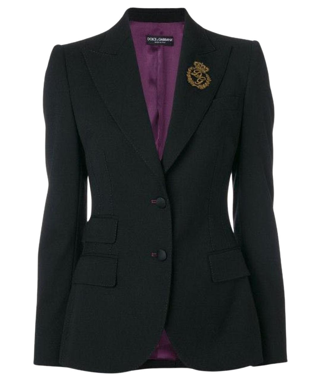 DOLCE&GABBANA Черный шерстяной жакет/пиджак, фото 9