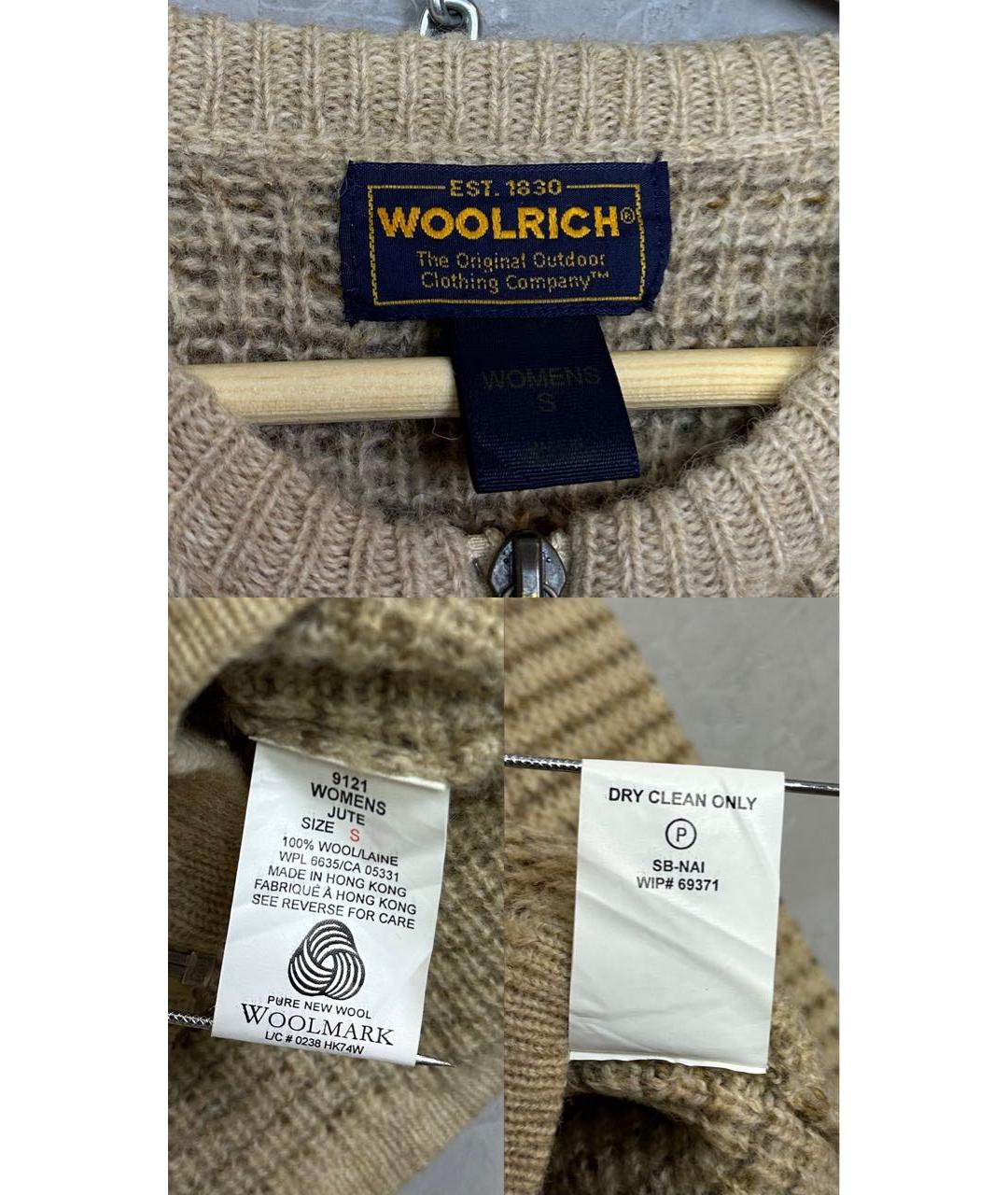 WOOLRICH Бежевый шерстяной джемпер / свитер, фото 5