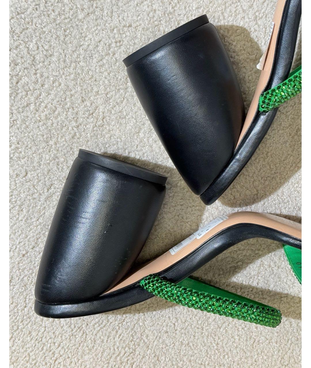 GIANVITO ROSSI Черные кожаные мюли, фото 7