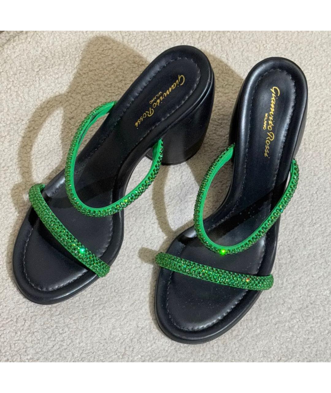 GIANVITO ROSSI Черные кожаные мюли, фото 2