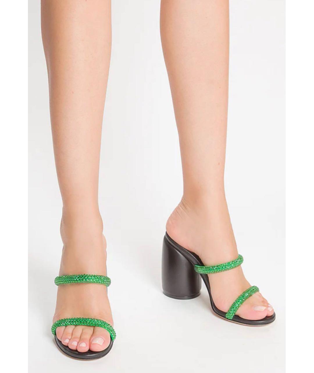 GIANVITO ROSSI Черные кожаные мюли, фото 5