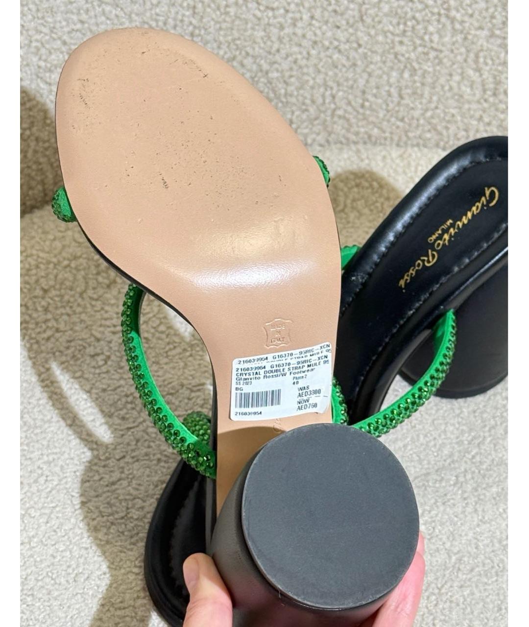 GIANVITO ROSSI Черные кожаные мюли, фото 8