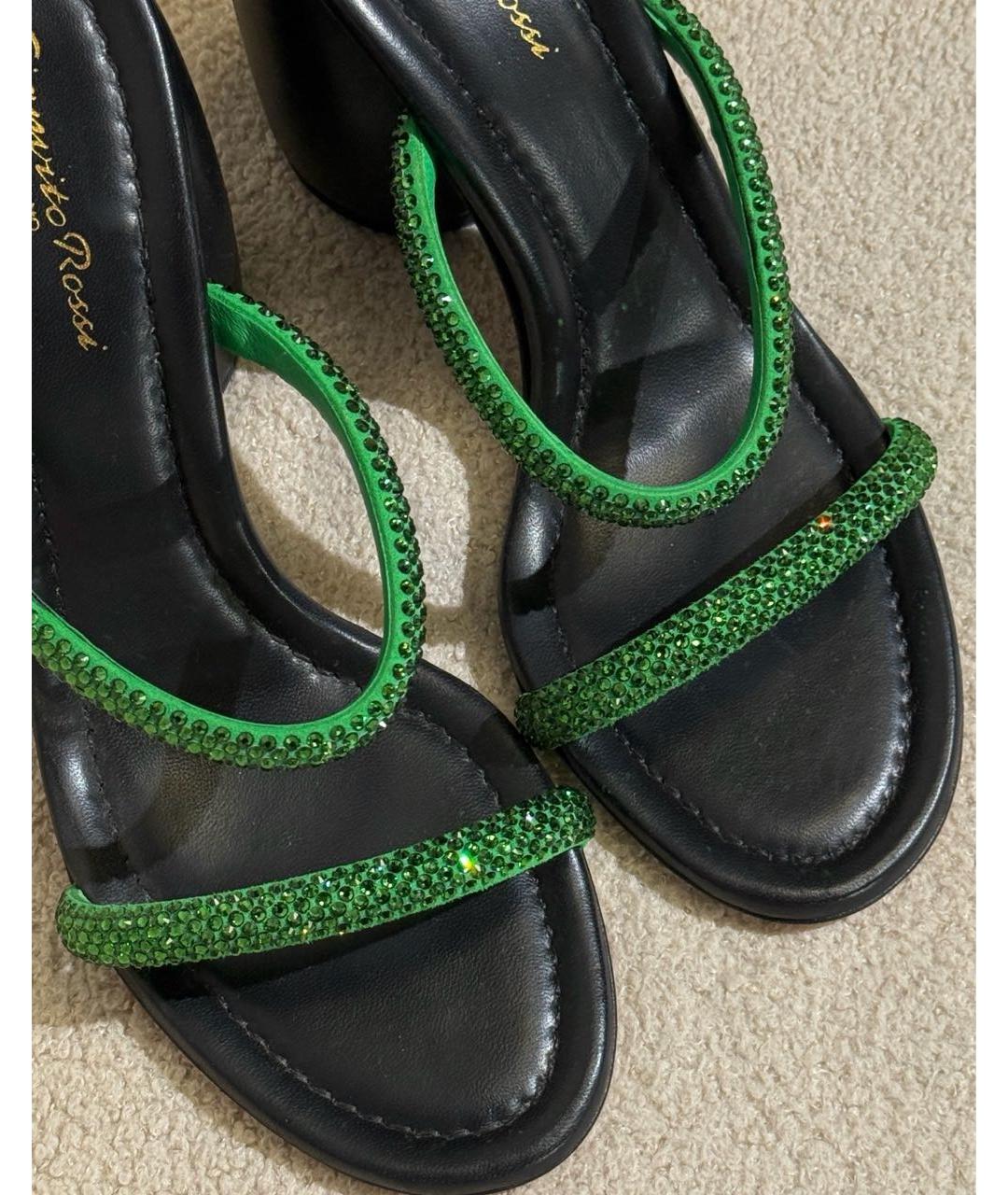 GIANVITO ROSSI Черные кожаные мюли, фото 6