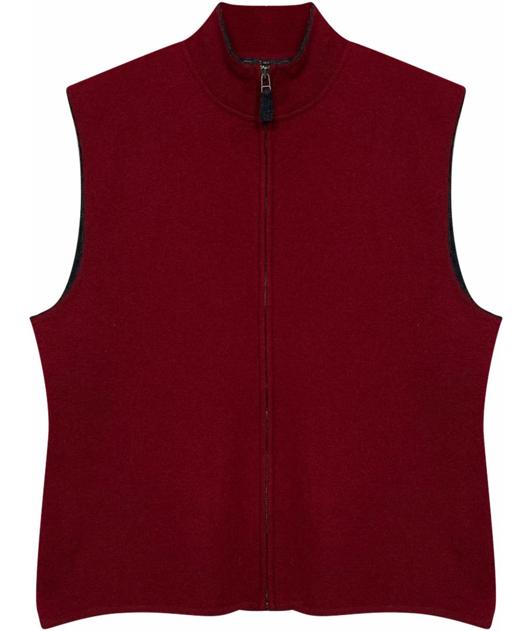 WOOLRICH Бордовая шерстяная жилетка, фото 1