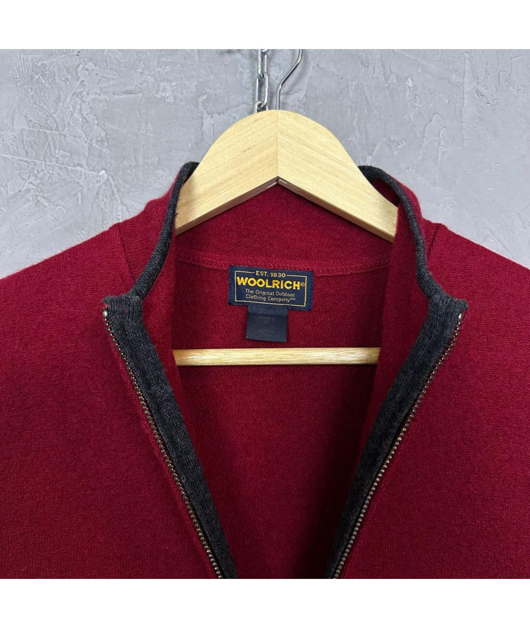 WOOLRICH Бордовая шерстяная жилетка, фото 5