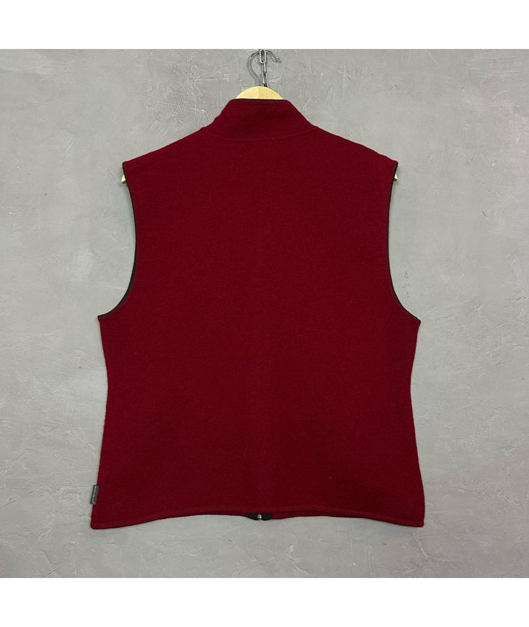 WOOLRICH Бордовая шерстяная жилетка, фото 2