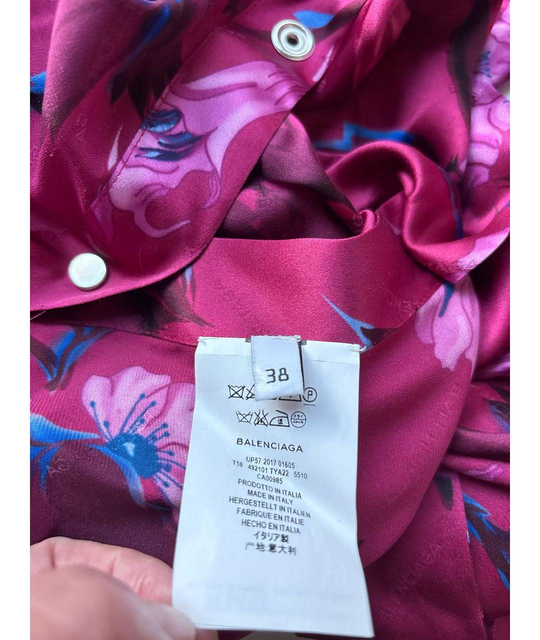 BALENCIAGA Мульти шелковая блузы, фото 5