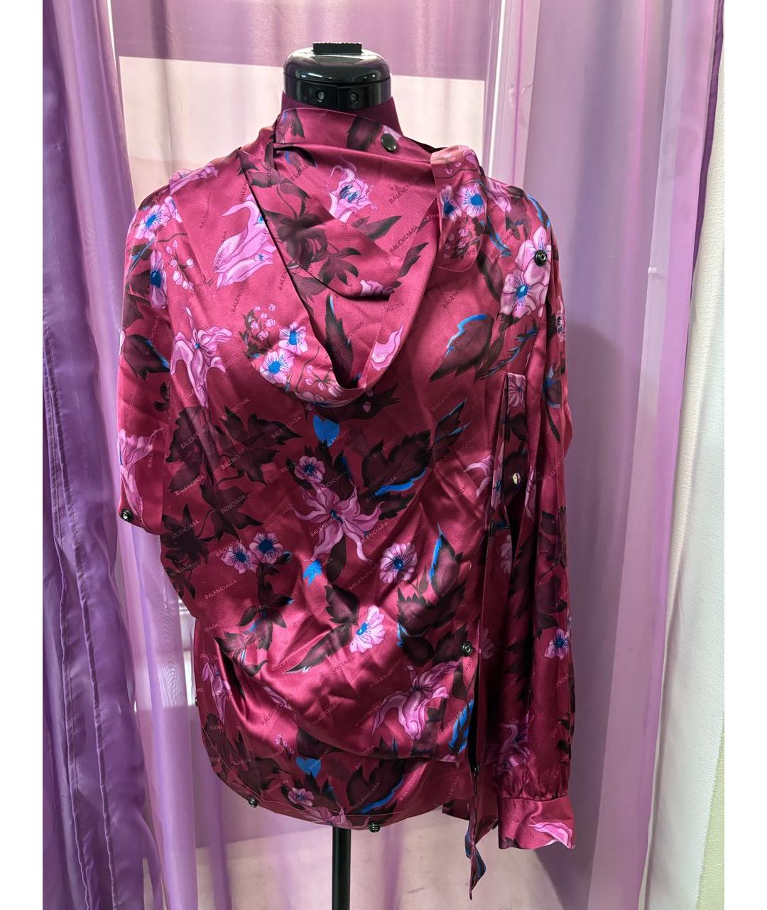 BALENCIAGA Мульти шелковая блузы, фото 7