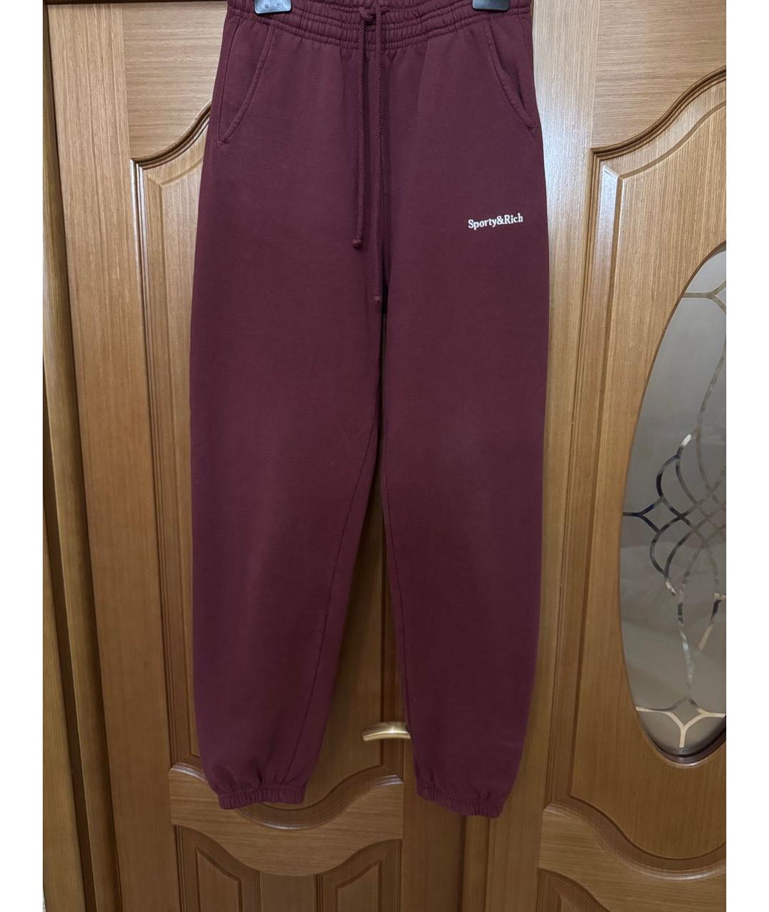 SPORTY AND RICH Бордовый хлопковый спортивные костюмы, фото 2