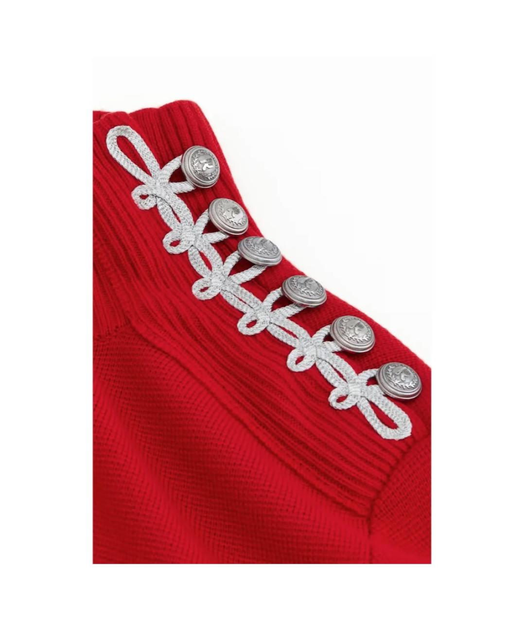 PACO RABANNE Красный шерстяной джемпер / свитер, фото 2