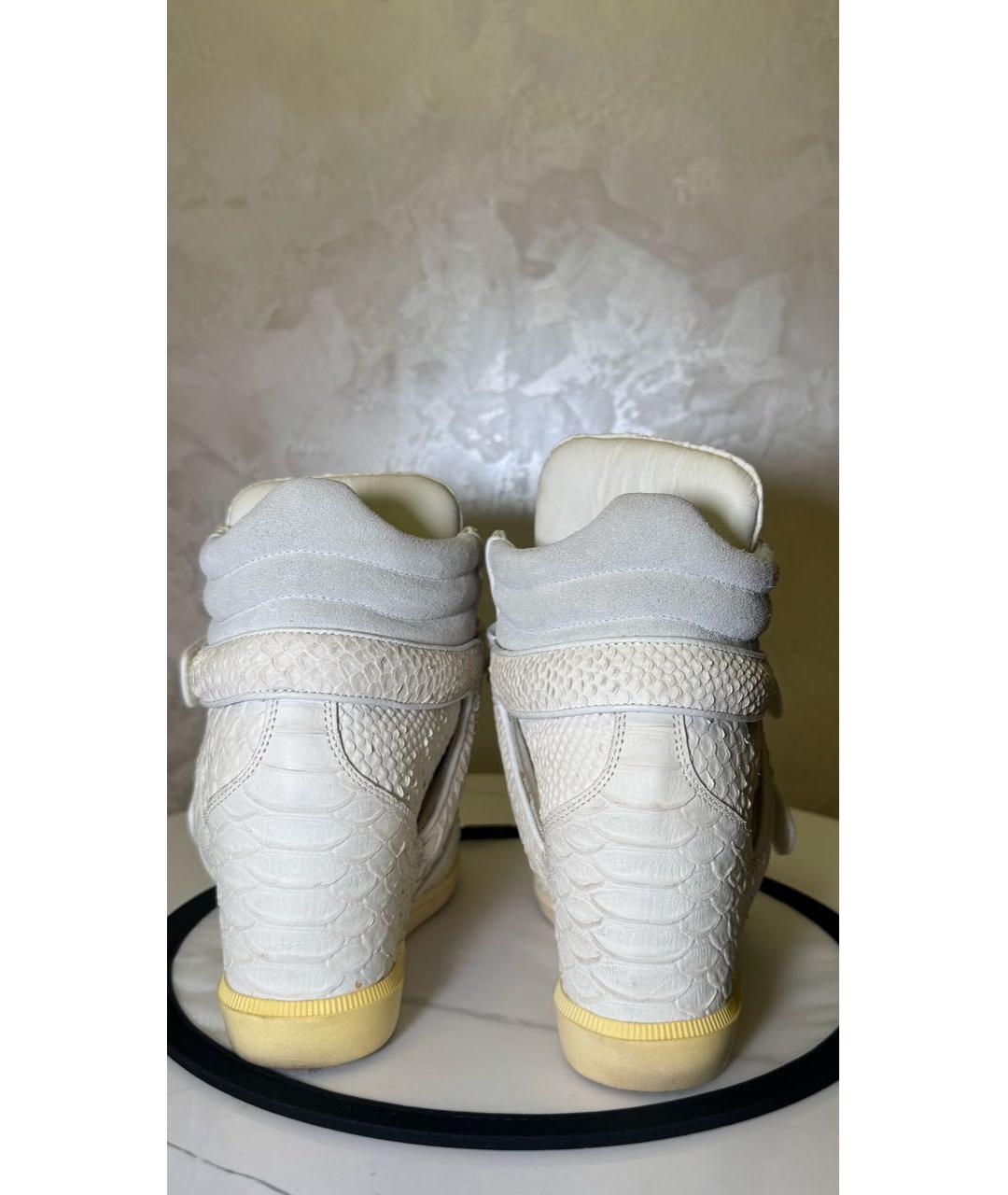 PHILIPP PLEIN Бежевые кожаные кроссовки, фото 4