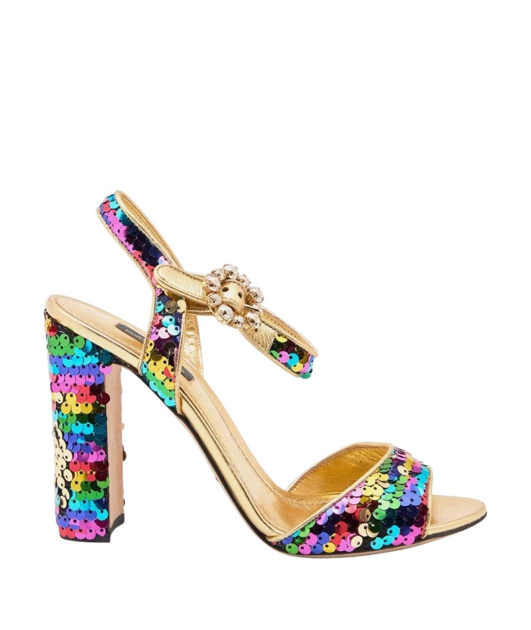 DOLCE&GABBANA Мульти кожаные босоножки, фото 1