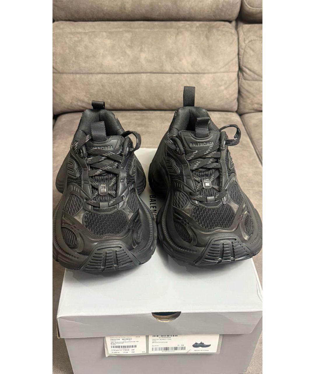 BALENCIAGA Черные текстильные кроссовки, фото 2