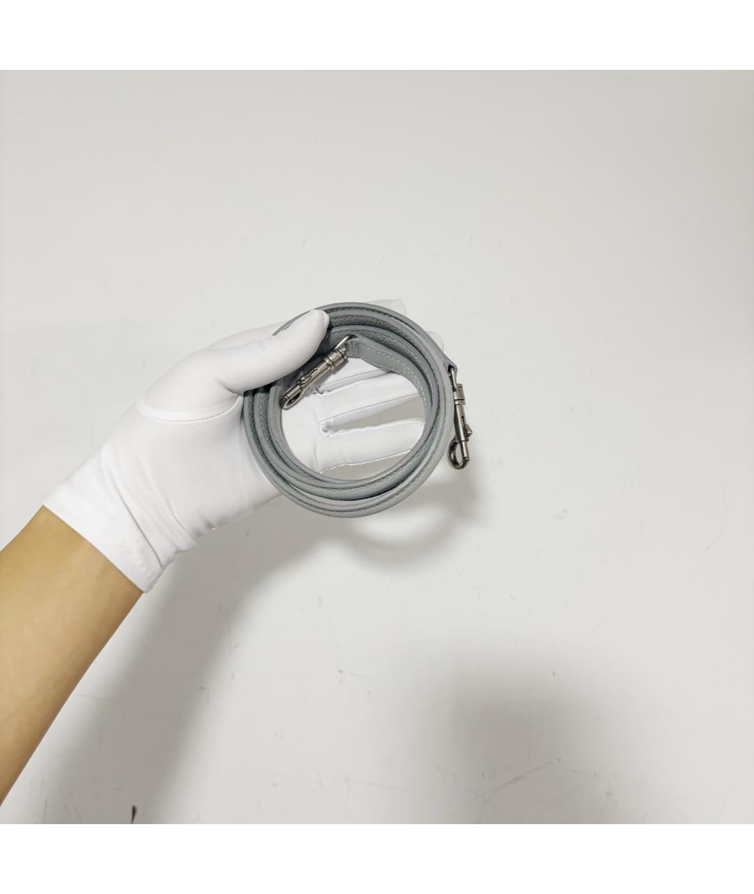 CELINE Серая кожаная сумка тоут, фото 6