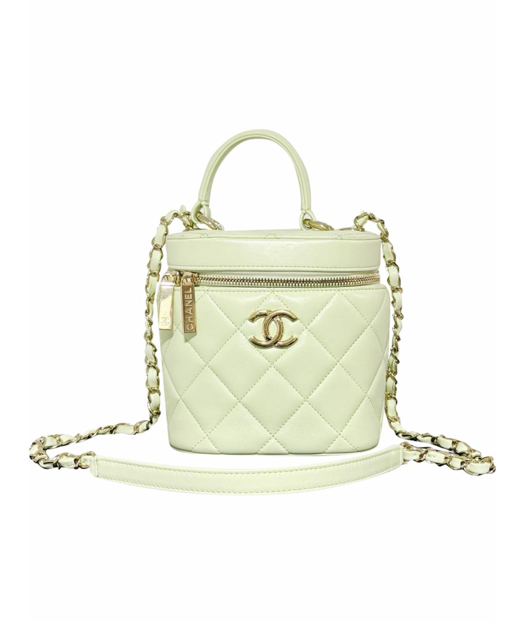 CHANEL Зеленая кожаная сумка через плечо, фото 1