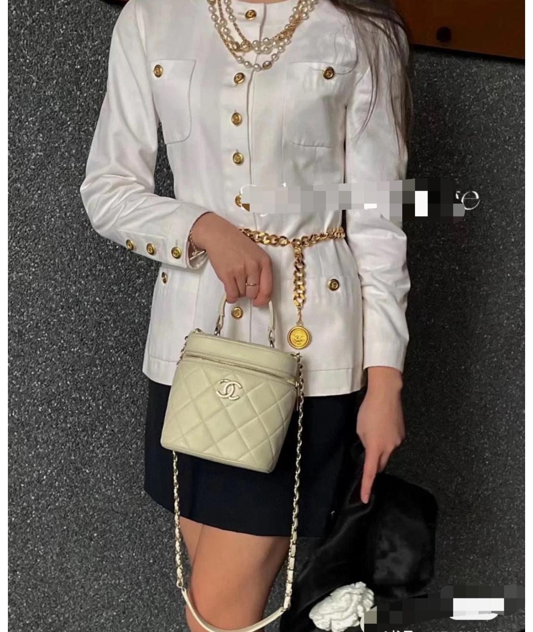 CHANEL Зеленая кожаная сумка через плечо, фото 6