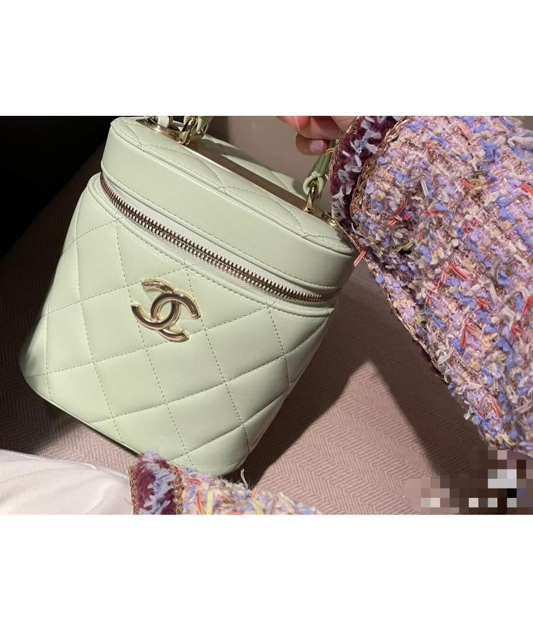 CHANEL Зеленая кожаная сумка через плечо, фото 9