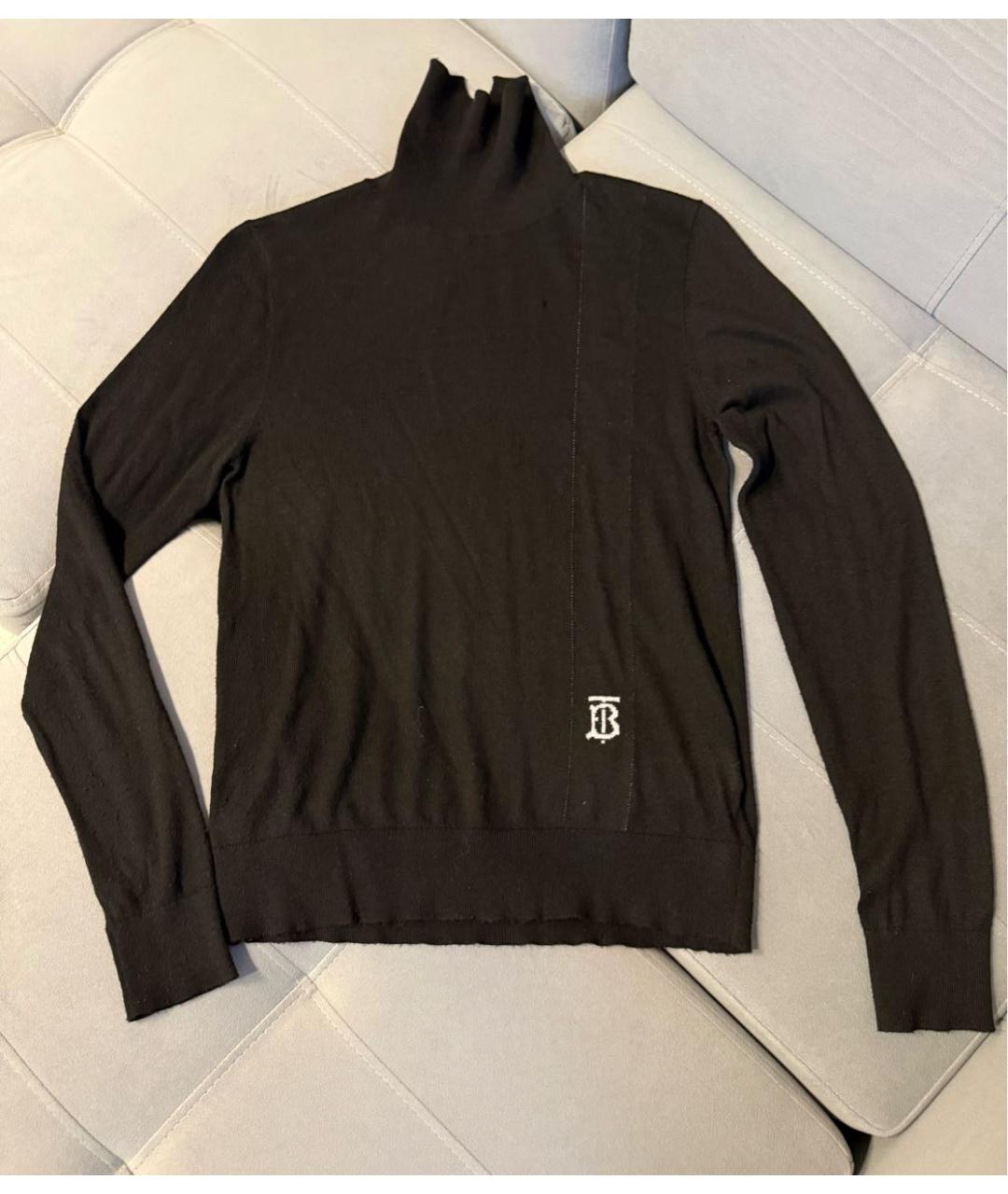 BURBERRY Черная шерстяная водолазка, фото 2