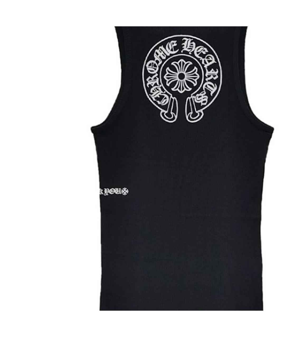 CHROME HEARTS Черная хлопковая майка, фото 3