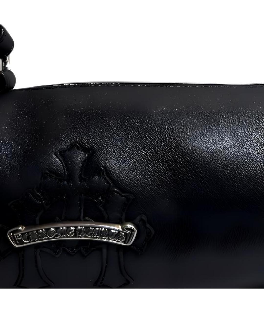 CHROME HEARTS Черная кожаная сумка через плечо, фото 5