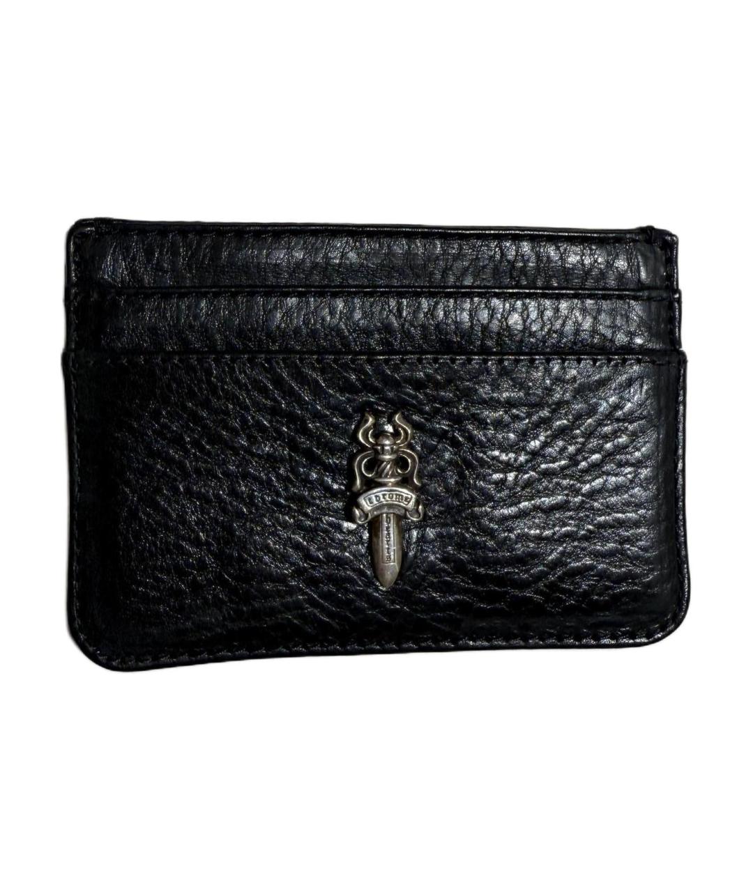CHROME HEARTS Черный кожаный кардхолдер, фото 1