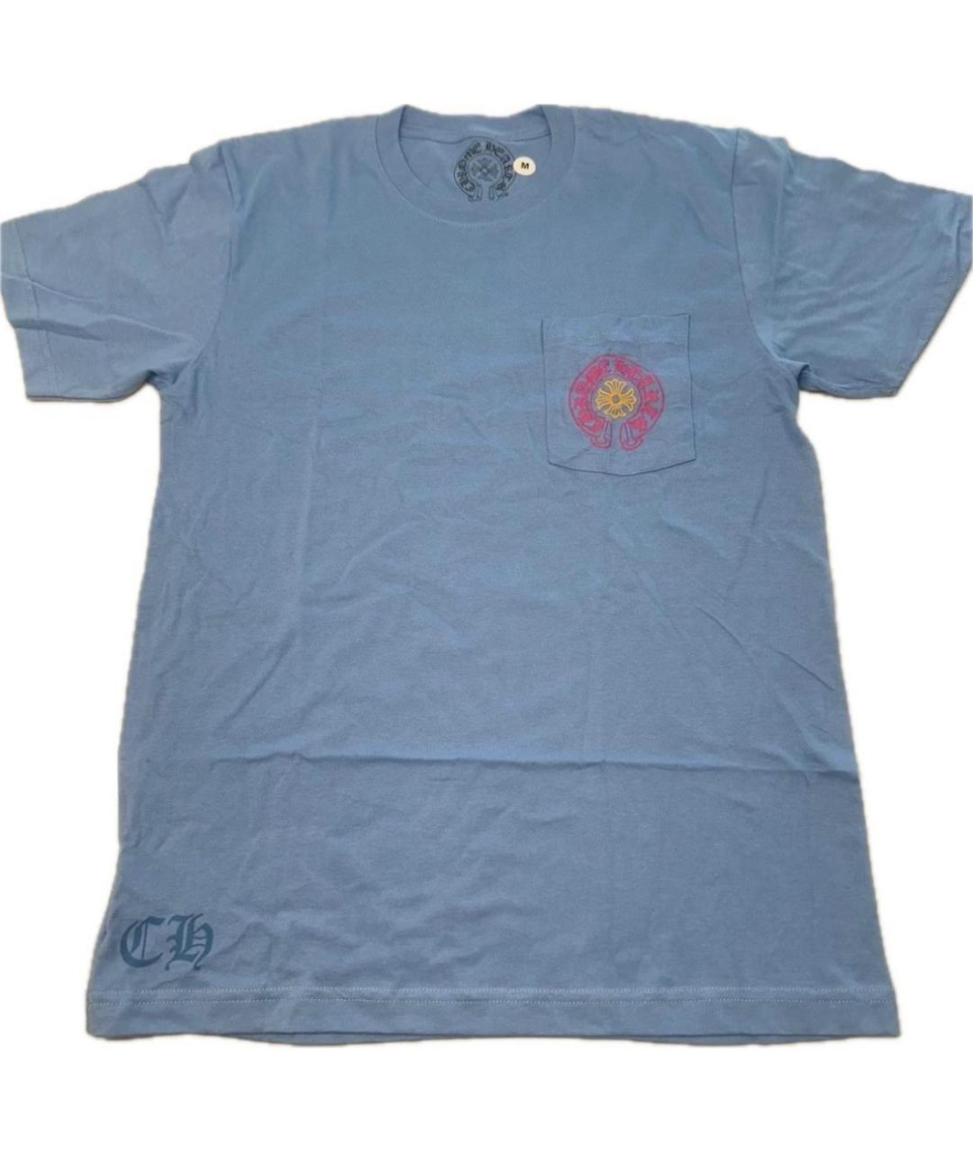 CHROME HEARTS Синяя хлопковая футболка, фото 1