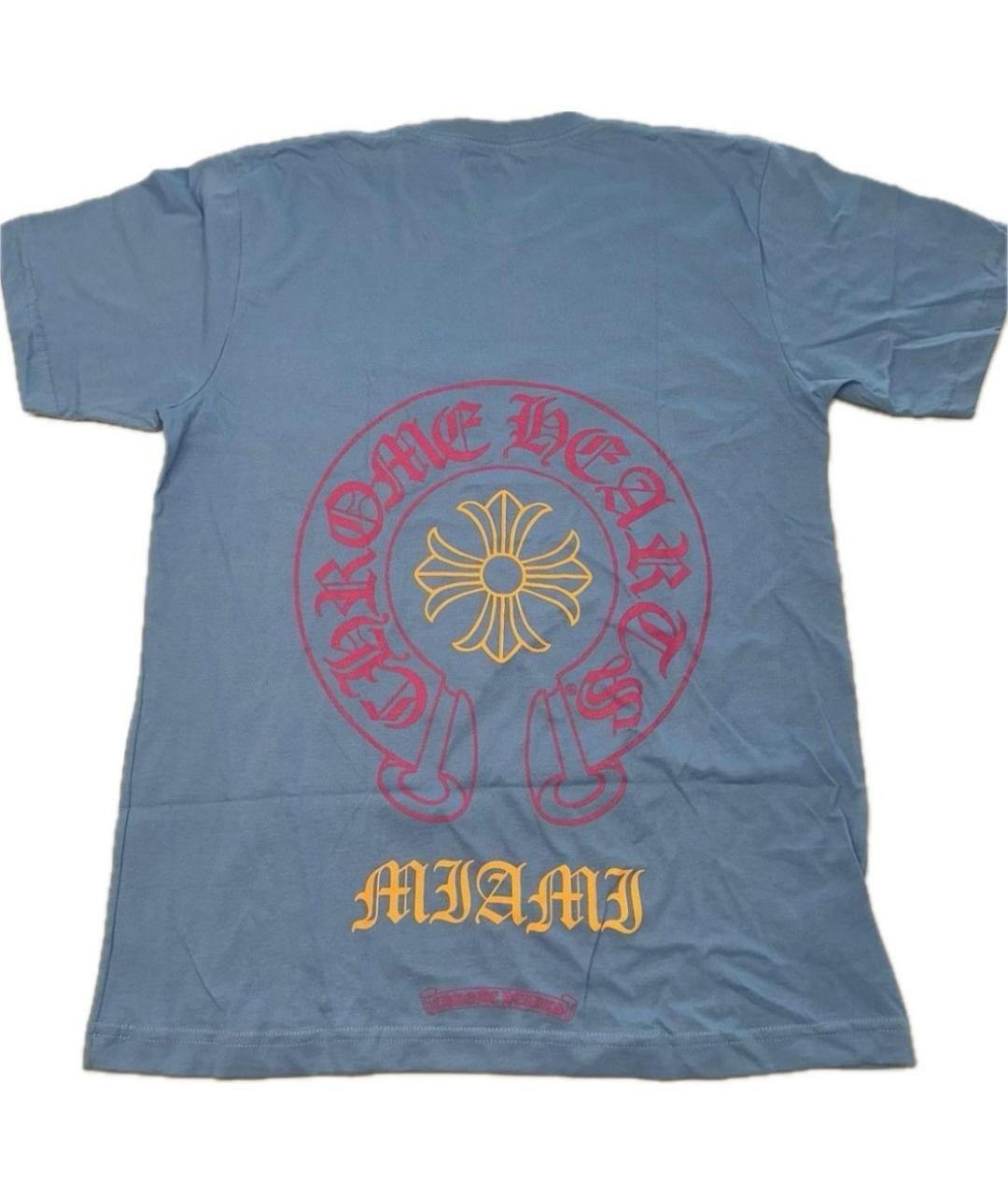 CHROME HEARTS Синяя хлопковая футболка, фото 2