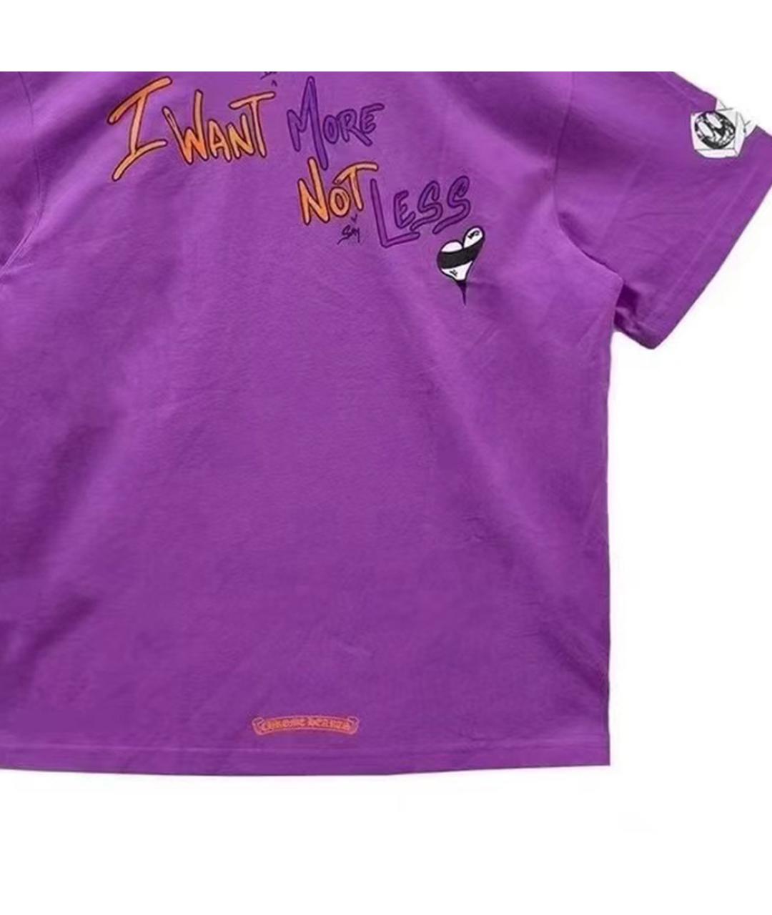 CHROME HEARTS Фиолетовая хлопковая футболка, фото 6