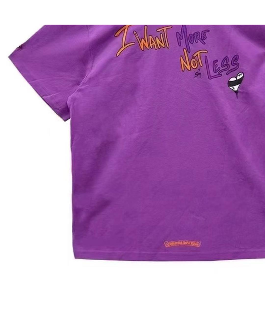 CHROME HEARTS Фиолетовая хлопковая футболка, фото 4