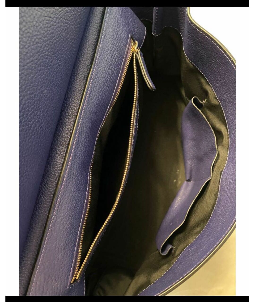 LANVIN Фиолетовая кожаная сумка с короткими ручками, фото 4