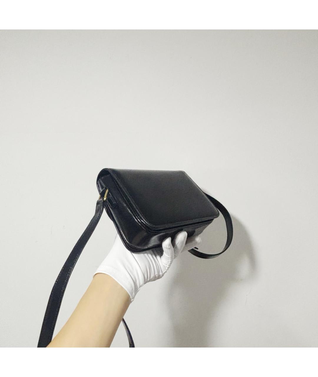 CELINE Черная кожаная сумка через плечо, фото 4