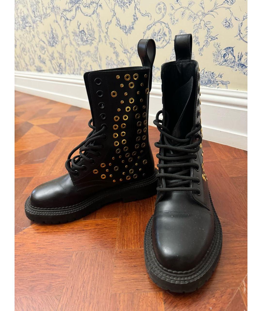 BURBERRY Черные кожаные ботинки, фото 2