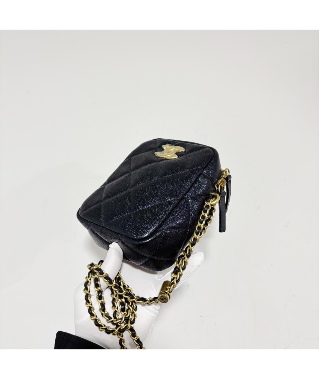 CHANEL Черная кожаная сумка через плечо, фото 4