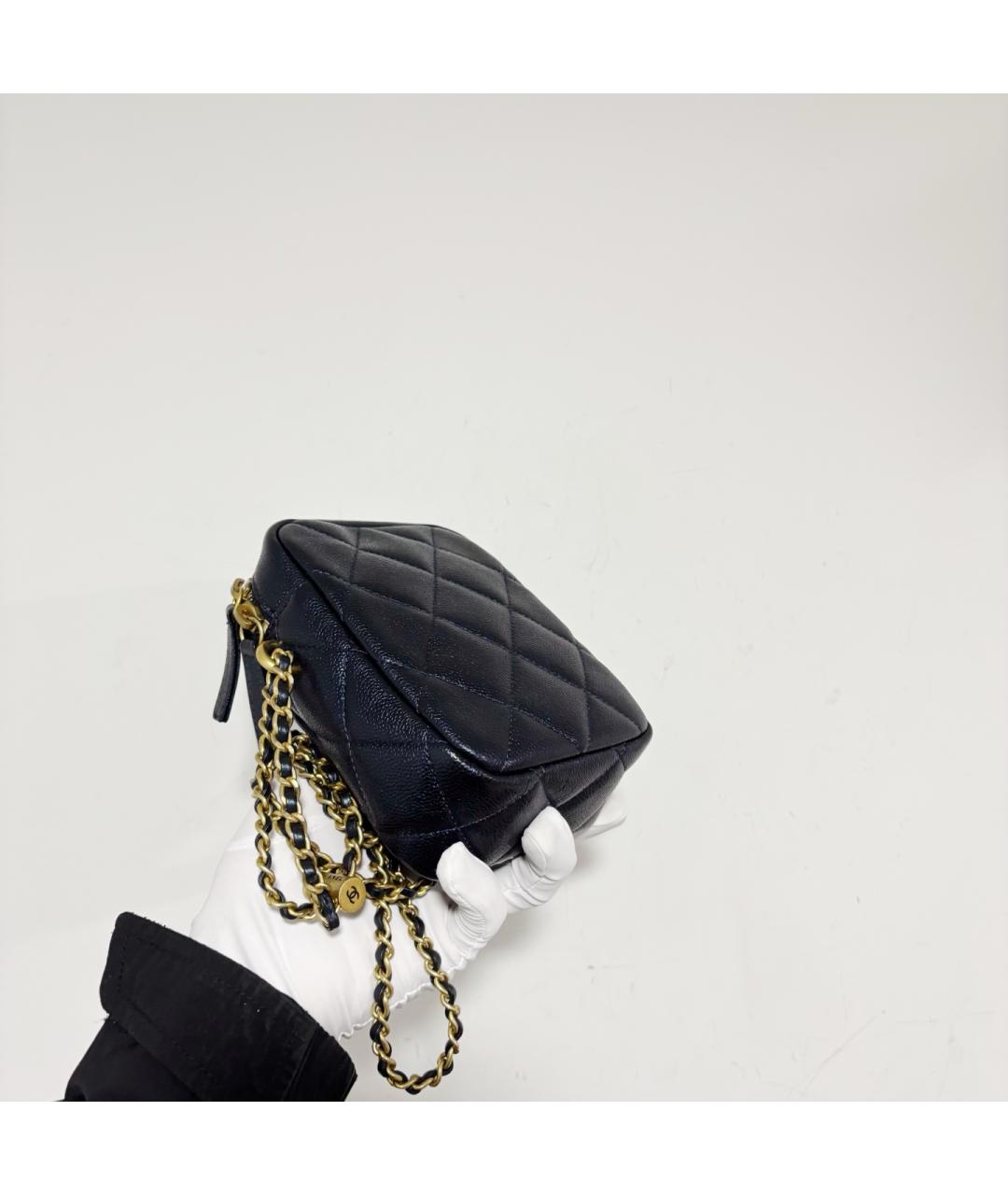 CHANEL Черная кожаная сумка через плечо, фото 5